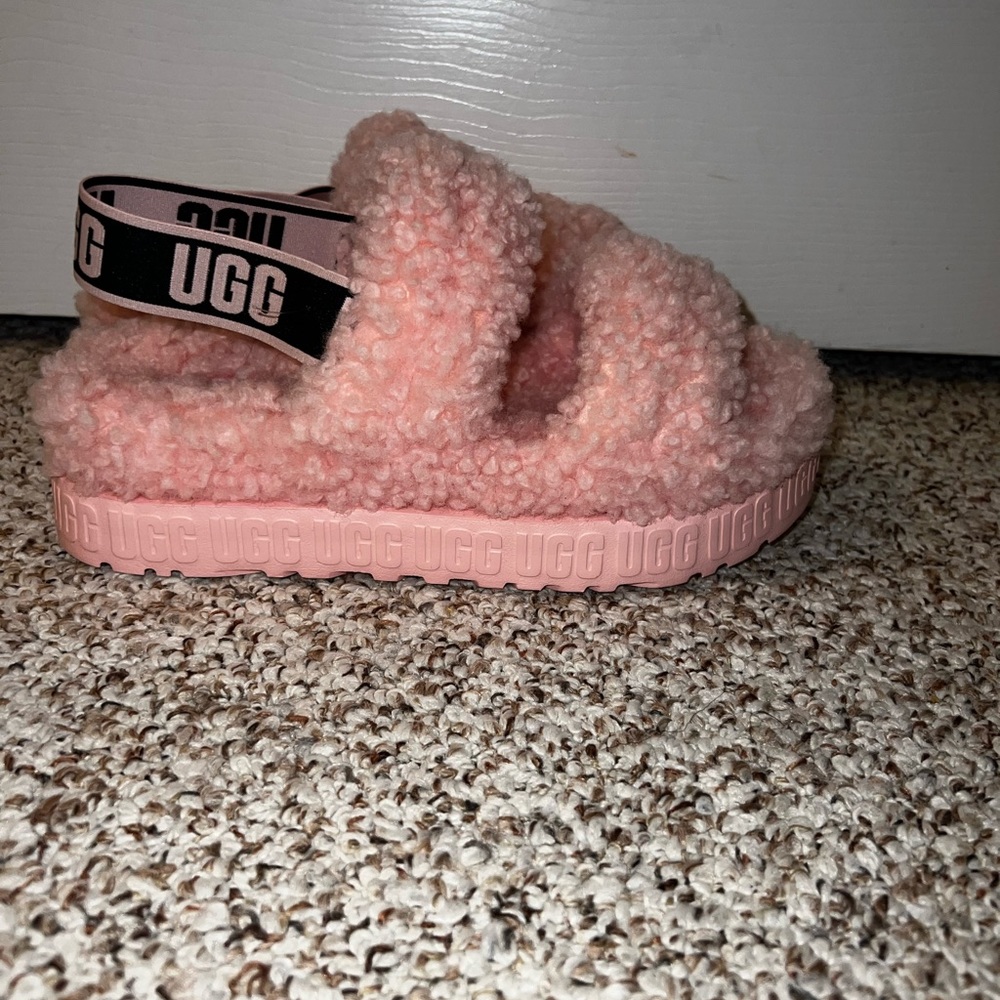 Pink ugg slides